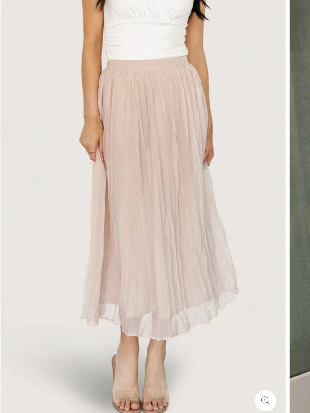 Baltic Born Pleated Maxi Skirt in Blush